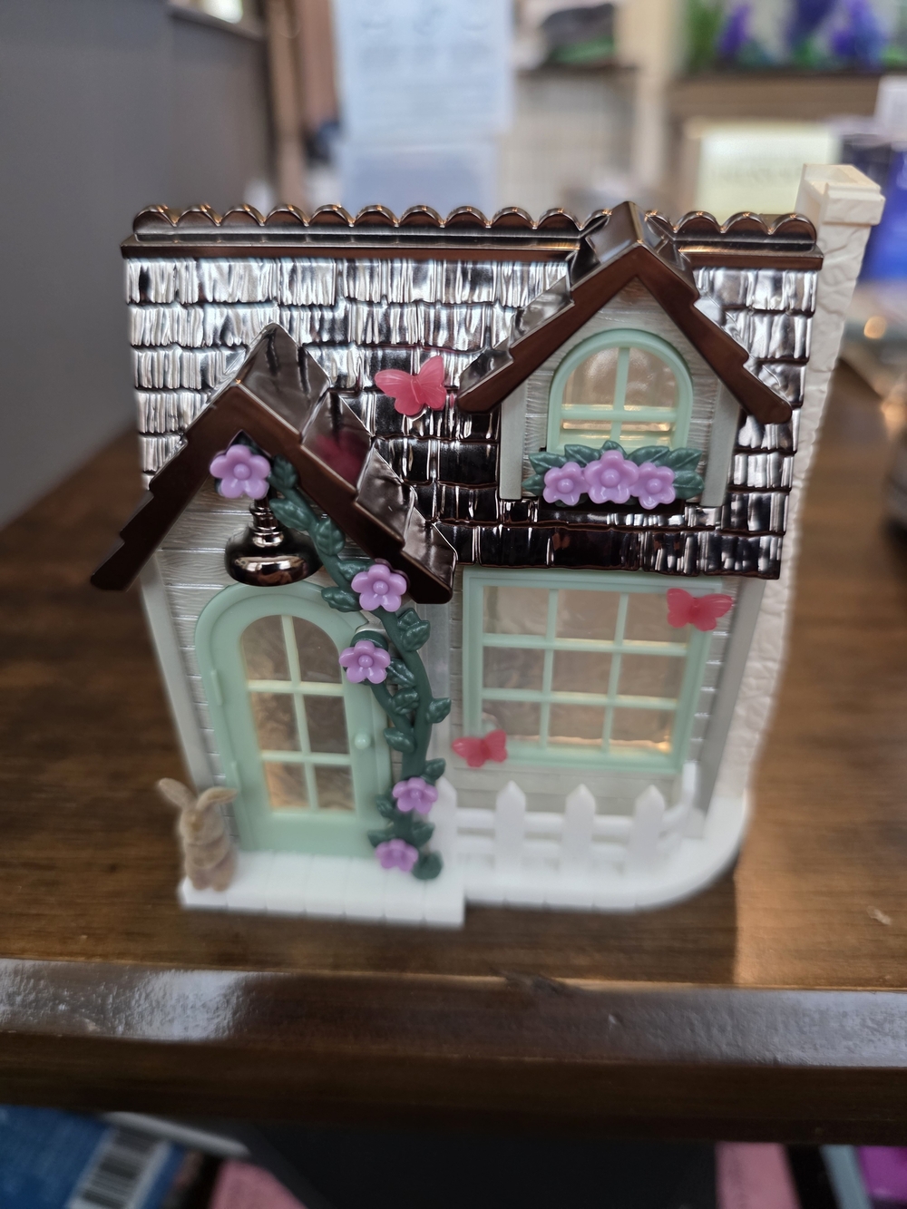 Bath & Body Works Mint Green & Brown Decorative Cottage